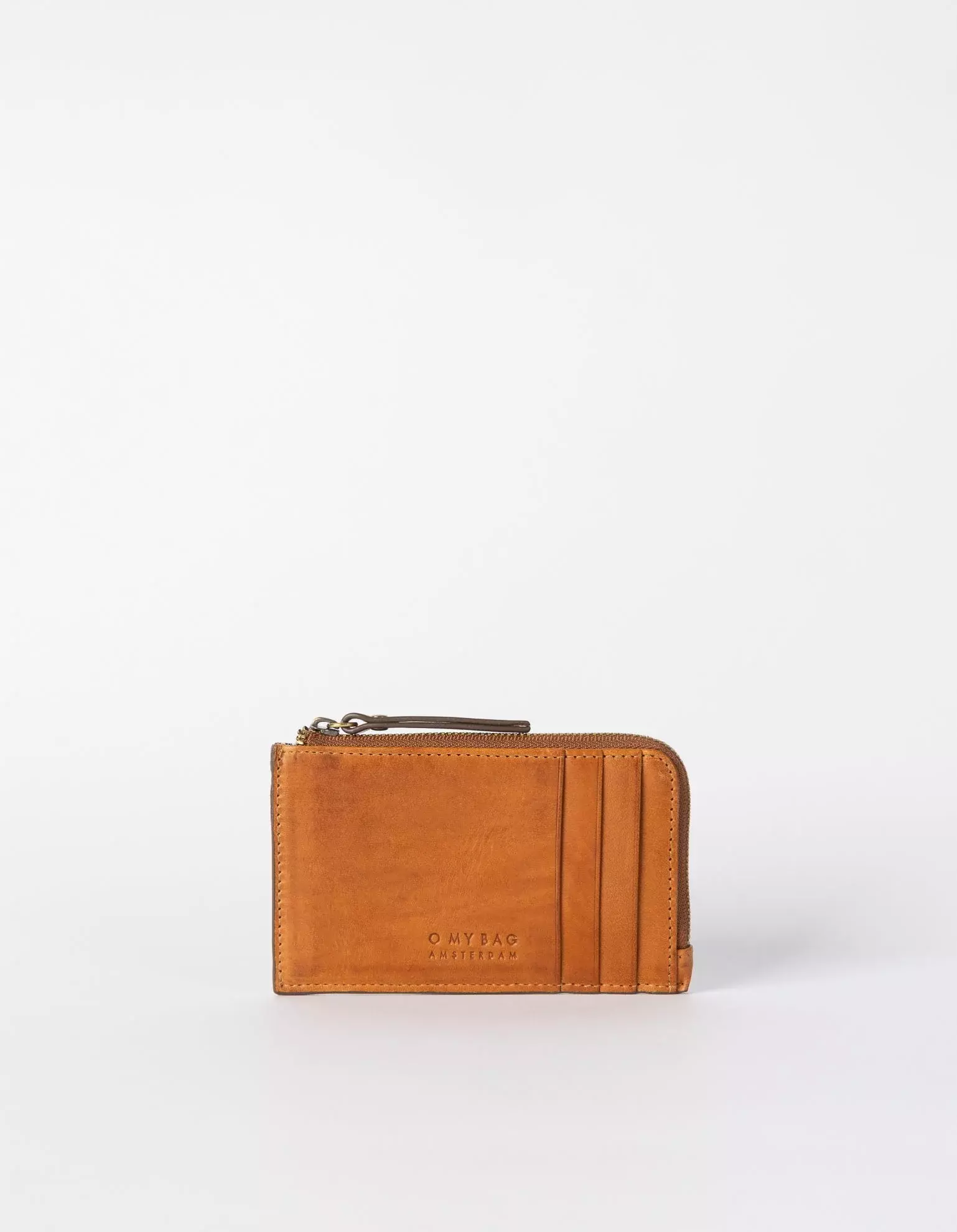 O MY BAG Lola Coin Purse Cognac Classic Leather Geldbörse braun